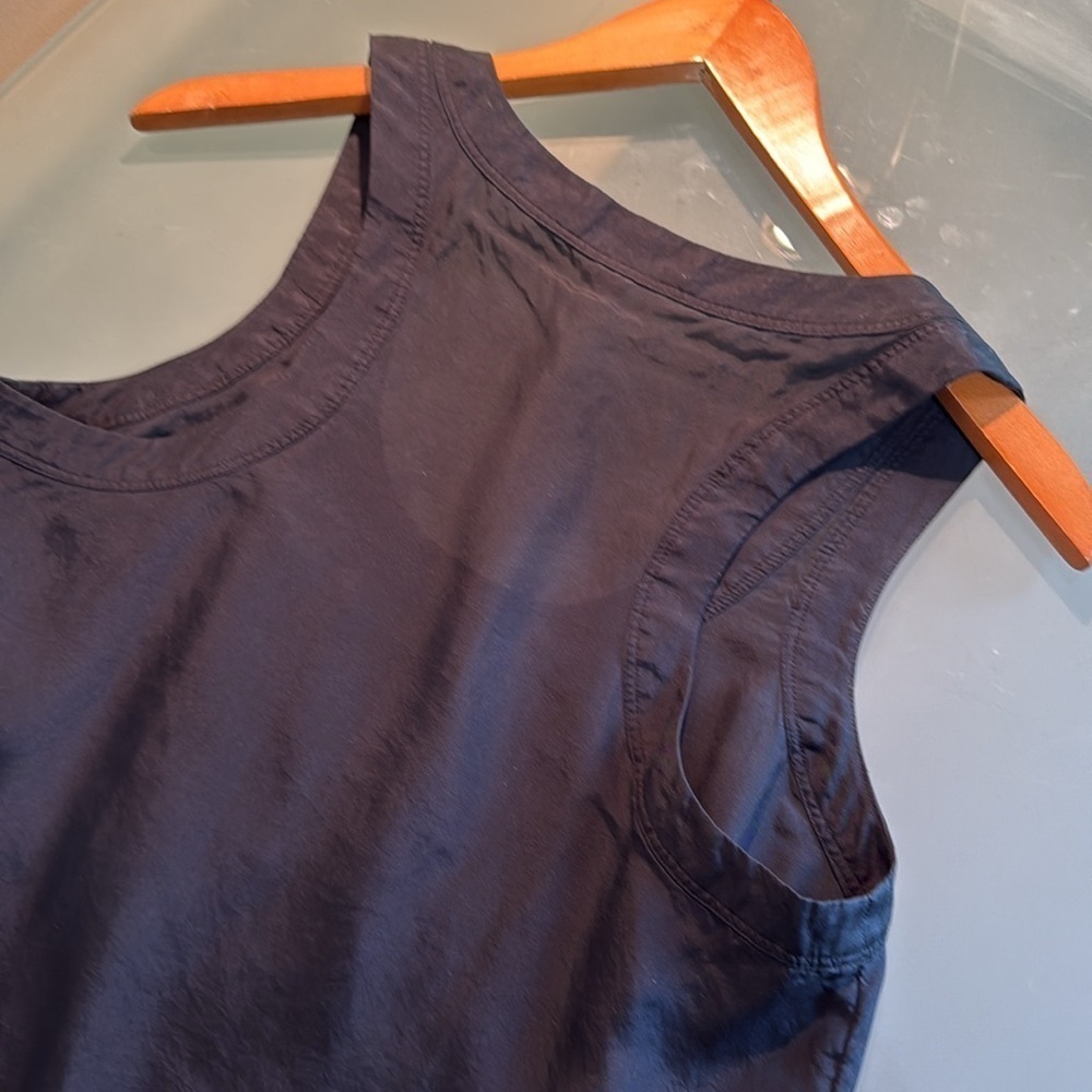 Silk Tank Top Banana Republic Black Silk and Lace Tank Top Size S - Picture 3 of 4